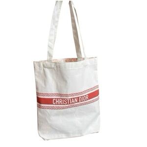 Dior VIP white and salmon Tote Bag, Toile de Jouy collection, bag unopened.